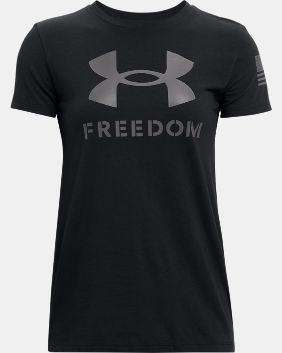 Women's UA Freedom Logo T-Shirt, Black, pdpMainDesktop image number 4
